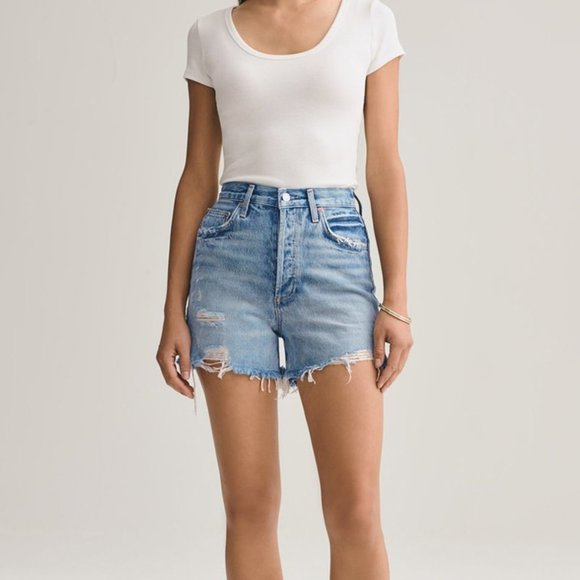 AGOLDE Dee Super High Rise Short in Ricochet - Picture 9 of 13